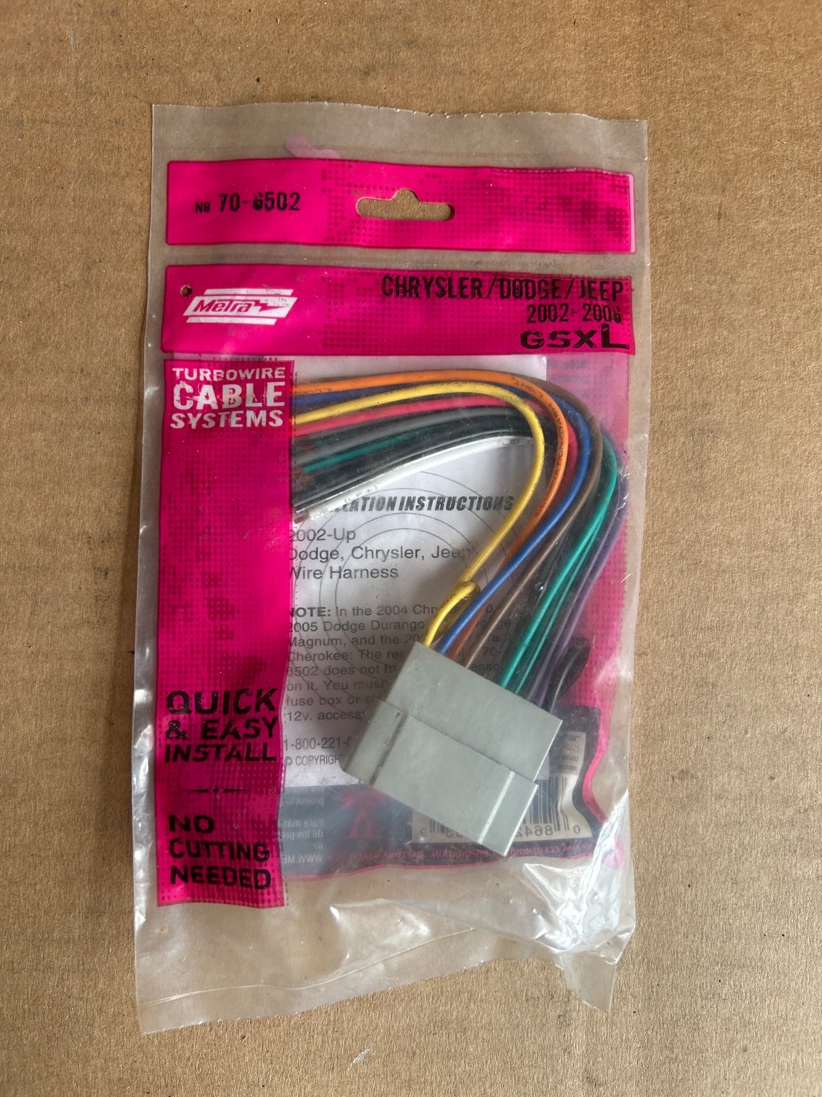 Metra Kabelsatz Radio 70-6502 – Chrysler 300M/Concorde/Pacifica…, Dodge… 2002–2008