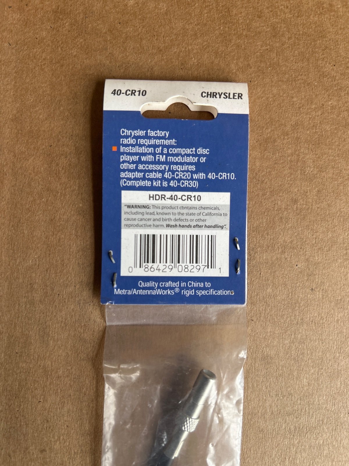 Metra AntennaWorks Antennenkabel/Stecker Zubehörradios 40-CR10 – Chrysler 300/300M/Aspen…, Dodge Caliber/Caravan/Charger…,… 2002–2010