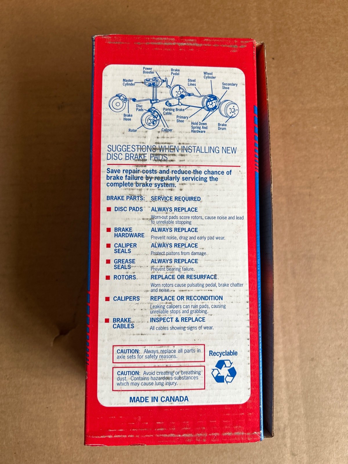 Toughline Bremsbeläge vorne MD522 (7404) – Chrysler Voyager mit 15-Zoll-Felgen