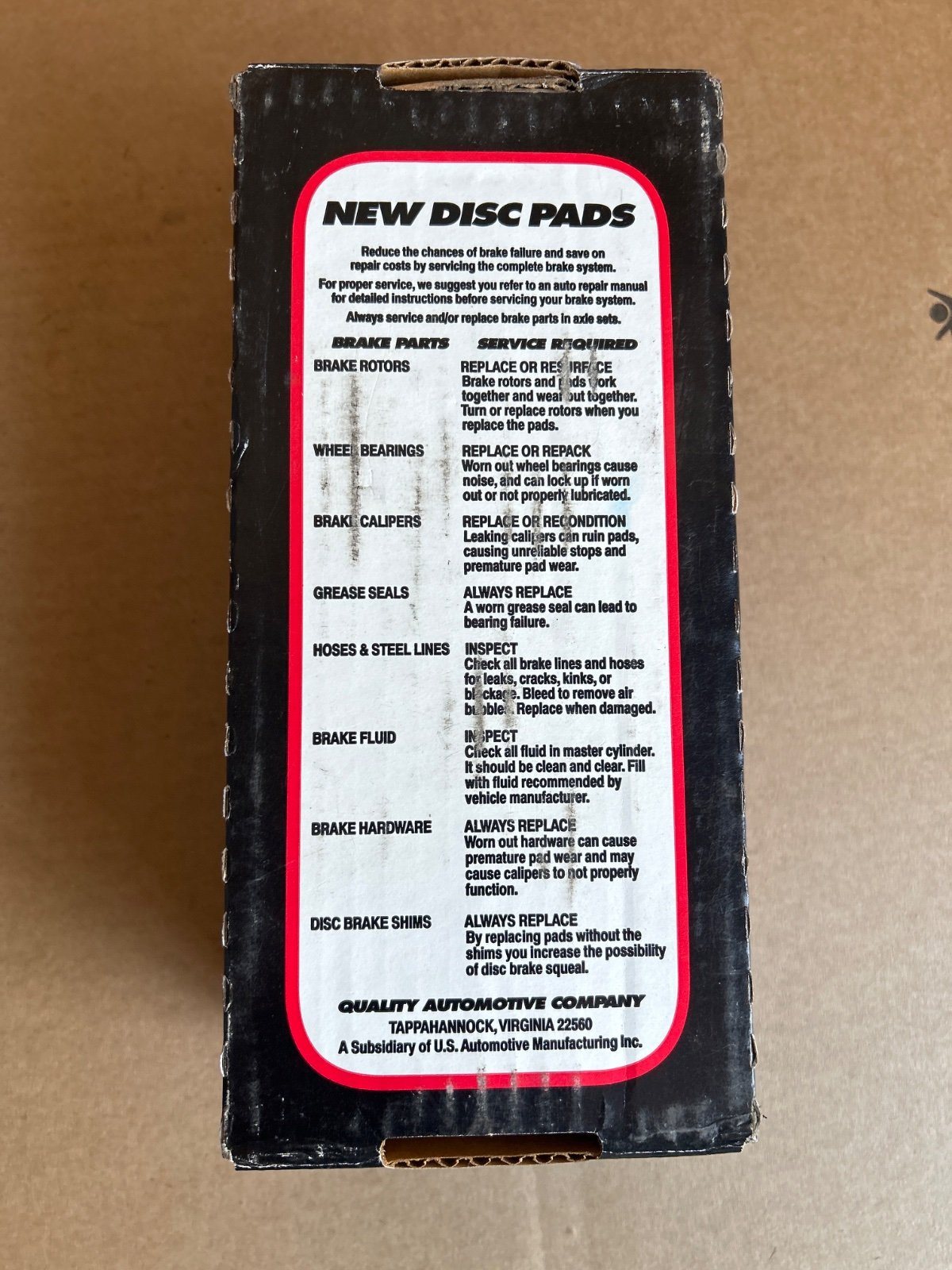 Quality Automotive Company Bremsbeläge MD219 – Chrysler Daytona/Laser/LeBaron…, Dodge 600/Aries/Daytona…,… 1984–1990